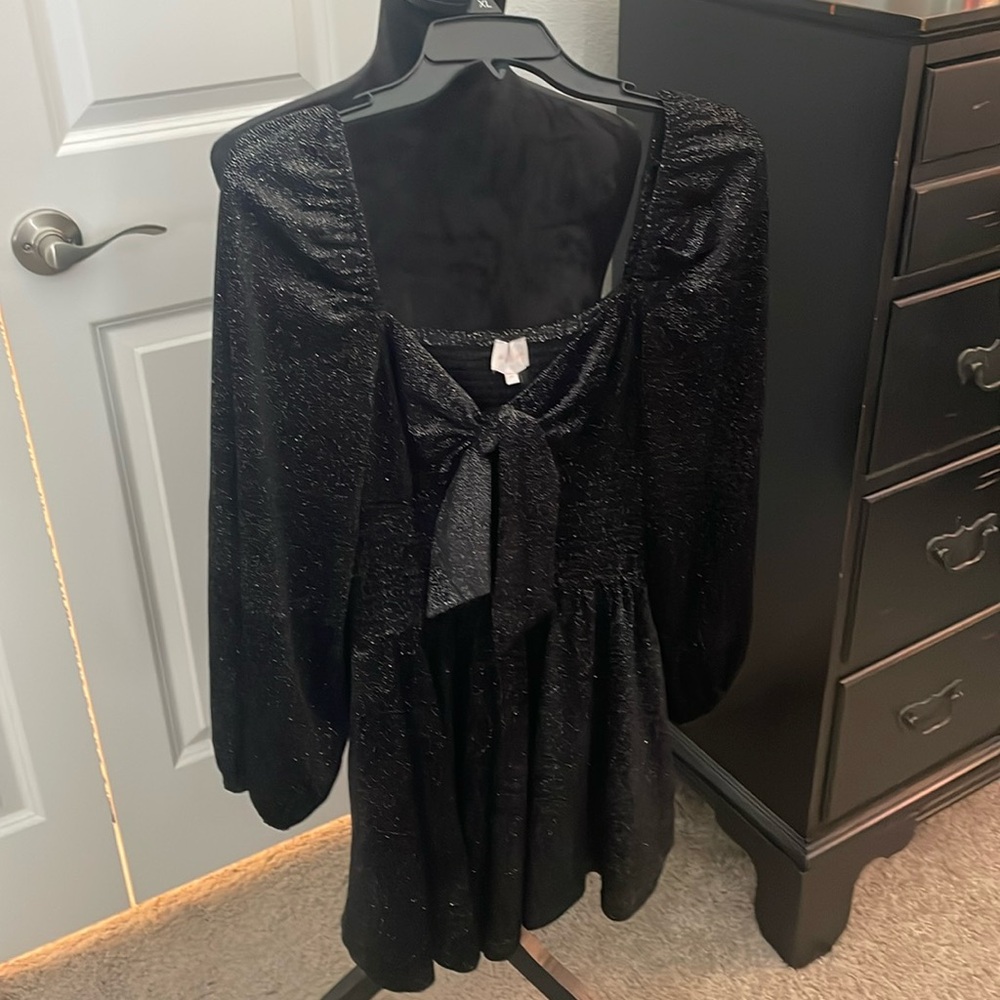 Black sparkly romper